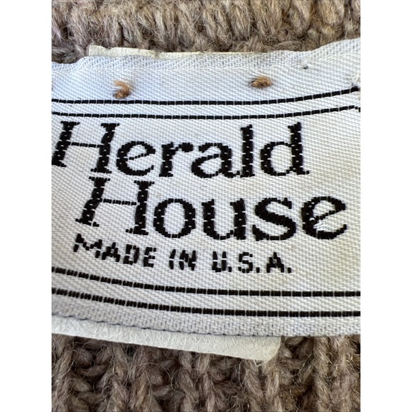 Vintage‎ Herald House Chunky Vest LG USA Wool Blend - Picture 7 of 9